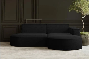 Kaiser M&ouml;bel Ecksofa MODENA STUDIO L stoff Poso Neve Schwarz
