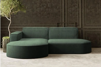 Kaiser M&ouml;bel Ecksofa MODENA STUDIO L stoff Poso Neve Dunkelgr&uuml;n