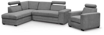 Beautysofa Polstergarnitur Roma Set Sessel Vardo 11 250x88x205 cm