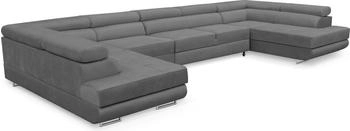 Kreative Furniture & Design MIAMI U XXL-Ecksofa mit zwei Bettkästen 410x203x90 cm grau