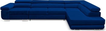 Kreative Furniture & Design Ecksofa Miami Long Monolith 77-form rechts 343x203x88 cm dunkelblau