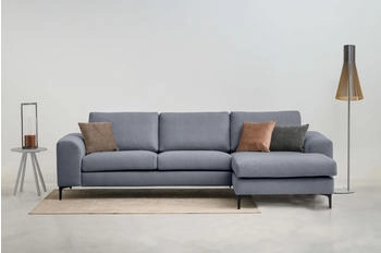 INOSIGN Ecksofa Henry grau light grau 294x84x160cm mit Metallbeinen modernem Design light grau