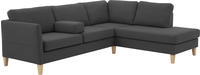 ATLANTIC home collection Ecksofa "Mailo L-Form" mit Seitentaschen und Ottomane, mit