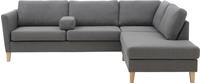 ATLANTIC home collection Ecksofa "Mailo L-Form" mit Seitentaschen und Ottomane,...
