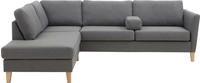 ATLANTIC home collection Ecksofa "Mailo L-Form" mit Seitentaschen und Ottomane, mit