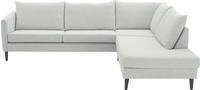 ATLANTIC home collection Ecksofa "Rekvik L-Form" mit Wellenunterfederung, mit