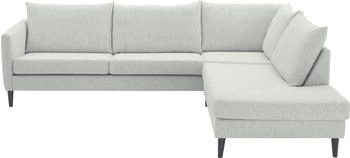 Atlantic Home Collection Ecksofa Rekvik L-Form 258x79cm mit Wellenunterfederung mit hellgrau
