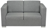 vidaXL Sofa 2-Sitzer Stoff Dunkelgrau