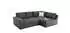 luma-home Ecksofa mit Schlaffunktion 260x181x88 cm anthrazit/grau