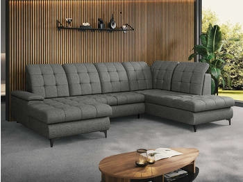Mirjan24 Wohnlandschaft Enzo zwei U-Form Wellenfeder-Neve 90 330x105x212 cm