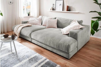 Kawola Big-Sofa MADELINE Sofa Stoff od. Cord hellgrau 290x85x170 cm