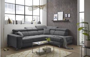 ED EXCITING DESIGN Ecksofa Sydney elektrischer-Sitzverbreitung rechts Anthrazit 282x86x198 cm