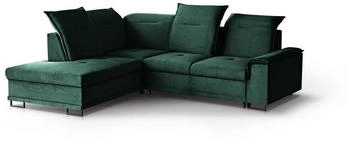 Beautysofa Ecksofa Bruno L moderne links Velours verstellbar Kopfst&uuml;tze Element 12 272x108x232 cm