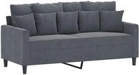 vidaXL Sessel Dunkelgrau 60 cm Samt
