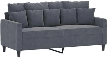 vidaXL 2-Sitzer-Sofa Samt Dunkelgrau 60 cm Dunkelgrau (359284)