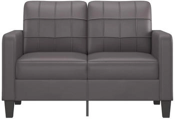 vidaXL 2-Sitzer-Sofa Kunstleder Grau 60 cm Grau (359109)