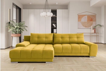 Kaiser Möbel Chaiselongue Ecksofa Eckcouch WAVE Gelb 284x83x189 cm