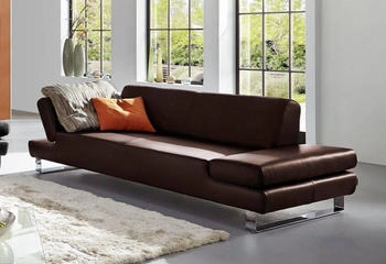 Willi Schillig 3-Sitzer taboo 232x76x101 cm Longlife Xtra-Leder Z69 mit Armlehnenverstellung braun (mocca z69)