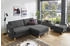 Atlantic Home Collection Ecksofa Mailo L-Form 204cm mit Seitentaschen Recamiere beidseitig montierbar anthrazit