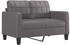 vidaXL 2-Sitzer-Sofa Kunstleder 140 cm Weinrot (359120)