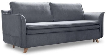 MIUFORM 3-Sitzer Schlafsofa Charming Charlie Slim 225x85x90 cm VR-12 grau