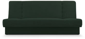 M&ouml;blo Schlafsofa CYPRUS NEW Klappsofa Clic-Clack Federkern Polstersofa Cord 192x85x92 cm Dunkelgrun (Poso 14+Kronos 14)