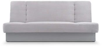 M&ouml;blo Schlafsofa CYPRUS NEW Klappsofa Clic-Clack Federkern Polstersofa Cord 192x85x92 cm Hellgrau (Poso 110+Paros 05)