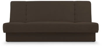 M&ouml;blo Schlafsofa CYPRUS Klappsofa Clic-Clack Federkern Polstersofa Cord mit Schlaffunktion/Bettkasten 192x85x92 cm Braun (Poso 06+Kronos 06)