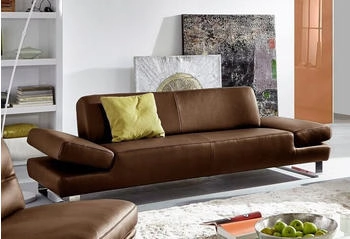 Willi Schillig 2-Sitzer taboo 202x76x101 cm Longlife Xtra-Leder Z69 mit Armlehnenverstellung braun (tabacco z69)
