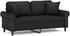 vidaXL 2-Sitzer-Sofa Mit Zierkissen Kunstleder Grau 120 cm Grau (3200927)