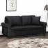 vidaXL 2-Sitzer-Sofa Mit Zierkissen Kunstleder Grau 120 cm Grau (3200927)