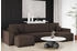 Kaiser Möbel Ecksofa mit schlaffunktion und bettkasten, Couch U-form BEST stoff Poso, Schlaffunktion, Bettzeugaufbewahrung, universal, Braun