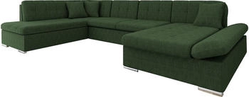 Mirjan24 Wohnlandschaft Bergen Cord, mit Schlaffunktion und Bettkasten, Regulierbare Armlehnen, U-Form Sofa, Poso 14