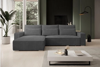 M&ouml;bel Kraft storez24 Ecksofa Alice, wahlweise mit Bettfunktion und Bettkasten, Steppung im Sitzbereich, Grau