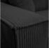 Möbel Punkt M-Punkt24 Ecksofa COMO, mit Bett Sofa Schlafsofa Ottomane rechts links universell, Cord Schwarz, Schwarz