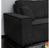 Möbel Punkt M-Punkt24 Ecksofa COMO, mit Bett Sofa Schlafsofa Ottomane rechts links universell, Cord Schwarz, Schwarz