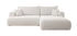 Selsey Ecksofa OVO, Schlaffunktion 142x210 cm, Bettkasten, Boucle-Bezug, Creme