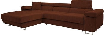 Mirjan24 Ecksofa Torezio Mini Cord, mit Bettkasten und Schlaffunktion, Einstellbare Kopfstützen, 280x170x70-90 cm, Poso 39