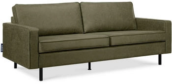 Konsimo &reg; 3-Sitzer INVIA Einzelsofa, Polsterung aus hochwertigem Schaumstoff,in Pet Friendly Cord-Stoff, gr&uuml;n | gr&uuml;n | Korpus: gr&uuml;n, 209 cm x 87 cm x 98 cm