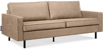 Konsimo ® 3-Sitzer INVIA Einzelsofa, Polsterung aus hochwertigem Schaumstoff,in Pet Friendly Cord-Stoff, beige | beige | Korpus: beige, 209 cm x 87 cm x 98 cm
