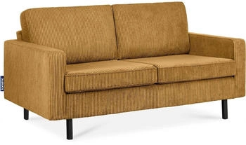 Konsimo ® 3-Sitzer INVIA Einzelsofa, Polsterung aus hochwertigem Schaumstoff,in Pet Friendly Cord-Stoff, gelb | gelb | Korpus: gelb, 164 cm x 87 cm x 98 cm