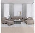 vidaXL Sofa, 4-tlg. Sofagarnitur mit Kissen Taupe Stoff