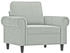 vidaXL Sofa, 3-tlg. Sofagarnitur mit Kissen Hellgrau Samt