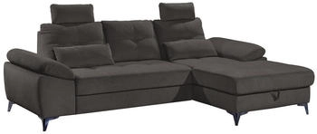 Stella Trading ED EXCITING DESIGN Ecksofa Auckland, mit Schlaffunktion & Bettkasten, espresso