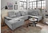 Stella Trading Black Red White Wohnlandschaft Schlaffunktion, 3 Kopftützen, light grey - 324x107x170/218 (BxHxT)