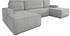 Sofnet Wohnlandschaft Totti U, mit Schlaffunktion und Bettkasten, U-Form Couch, Cord Stoff, Schlafsofa mit Wellenfeder, Poso 110