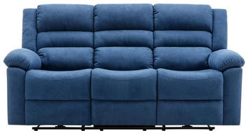 Kauf-Unique Relaxsofa 3-Sitzer elektrisch - Stoff - Blau - BUROLO