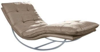 Willi Schillig Relaxliege daily dreams 75x85x169 cm Longlife Xtra-Leder Z59 mit Kopfteilverstellung-mit Schaukelgestell braun (stone z59)