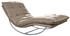 Willi Schillig Relaxliege daily dreams 75x85x169 cm Longlife Xtra-Leder Z59 mit Kopfteilverstellung-mit Schaukelgestell braun (stone z59)