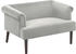 Atlantic Home Collection 1,5-Sitzer Charlie 119x72x70cm Polyester XXL-Sessel mit Samtveloursbezug mit Wellenunterfederung silbergrau